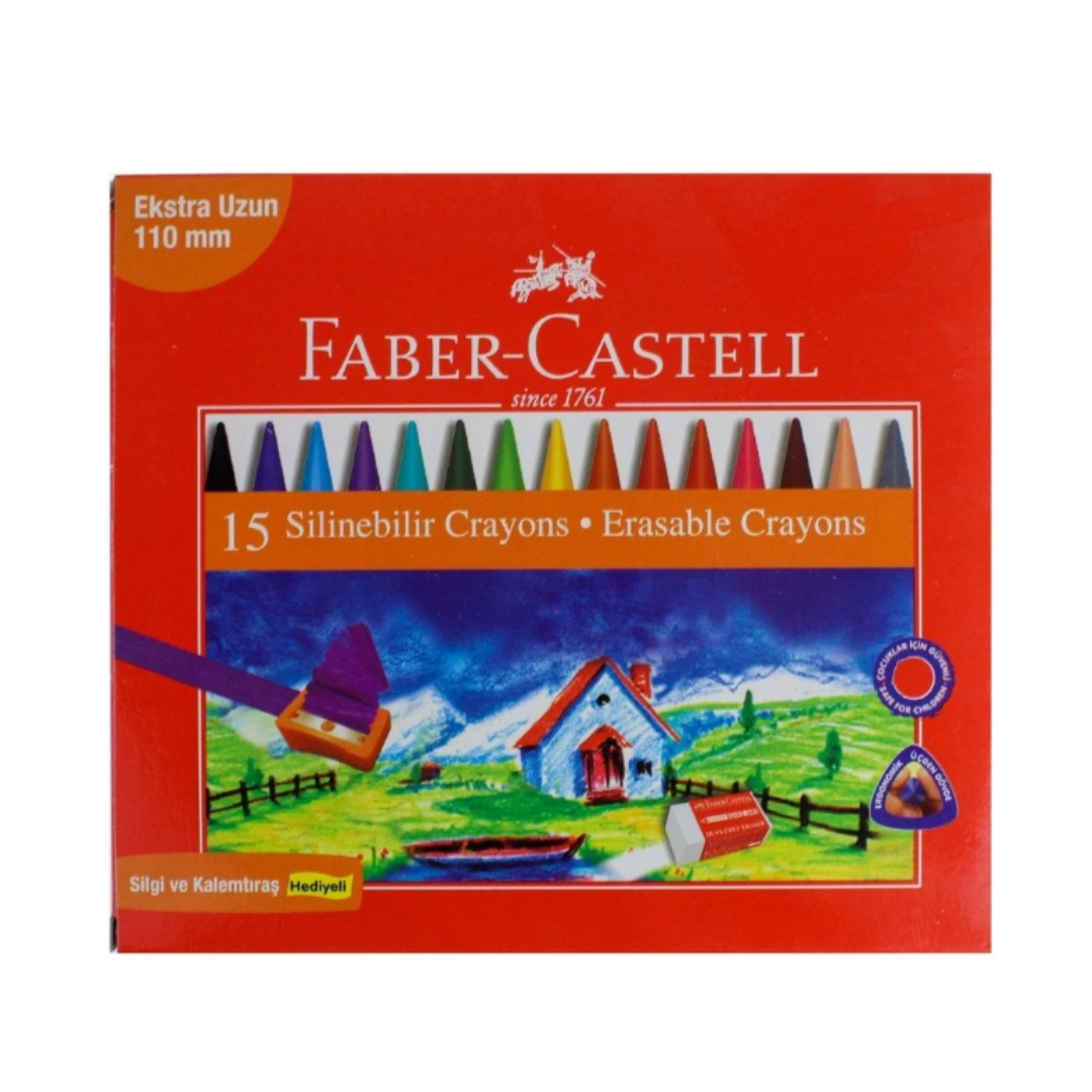 Faber Castell Mum Boya 15 Renk Silinebilir 122715