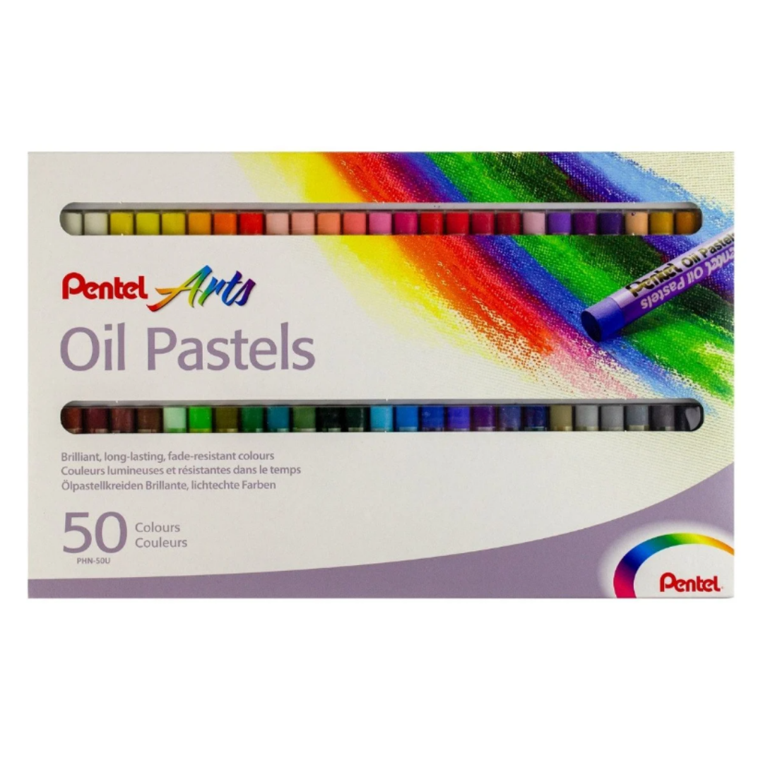 PENTEL YAĞLI PASTEL 50 RENK STANDART KUTU