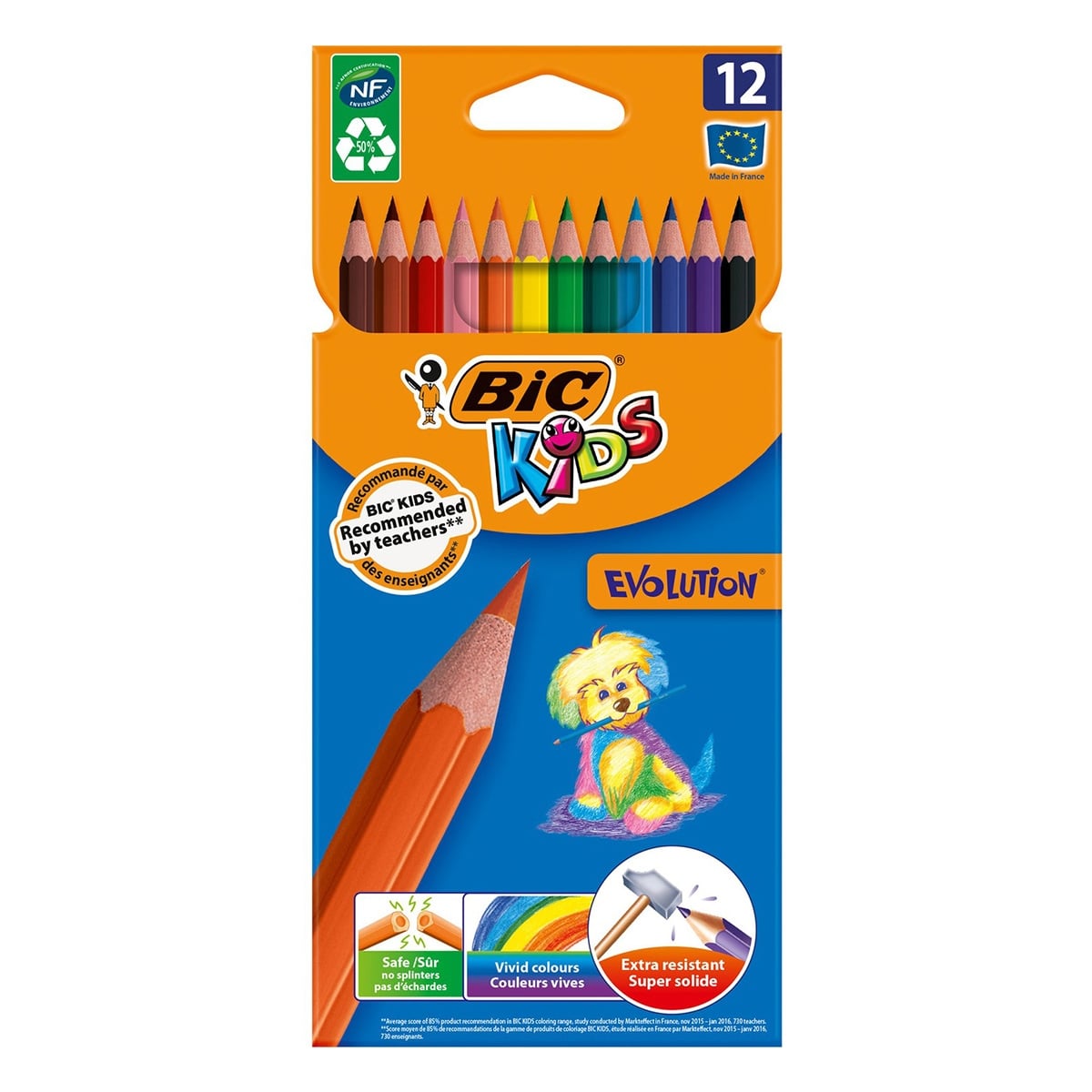 Bic kuru boya 12li evolution 82902910