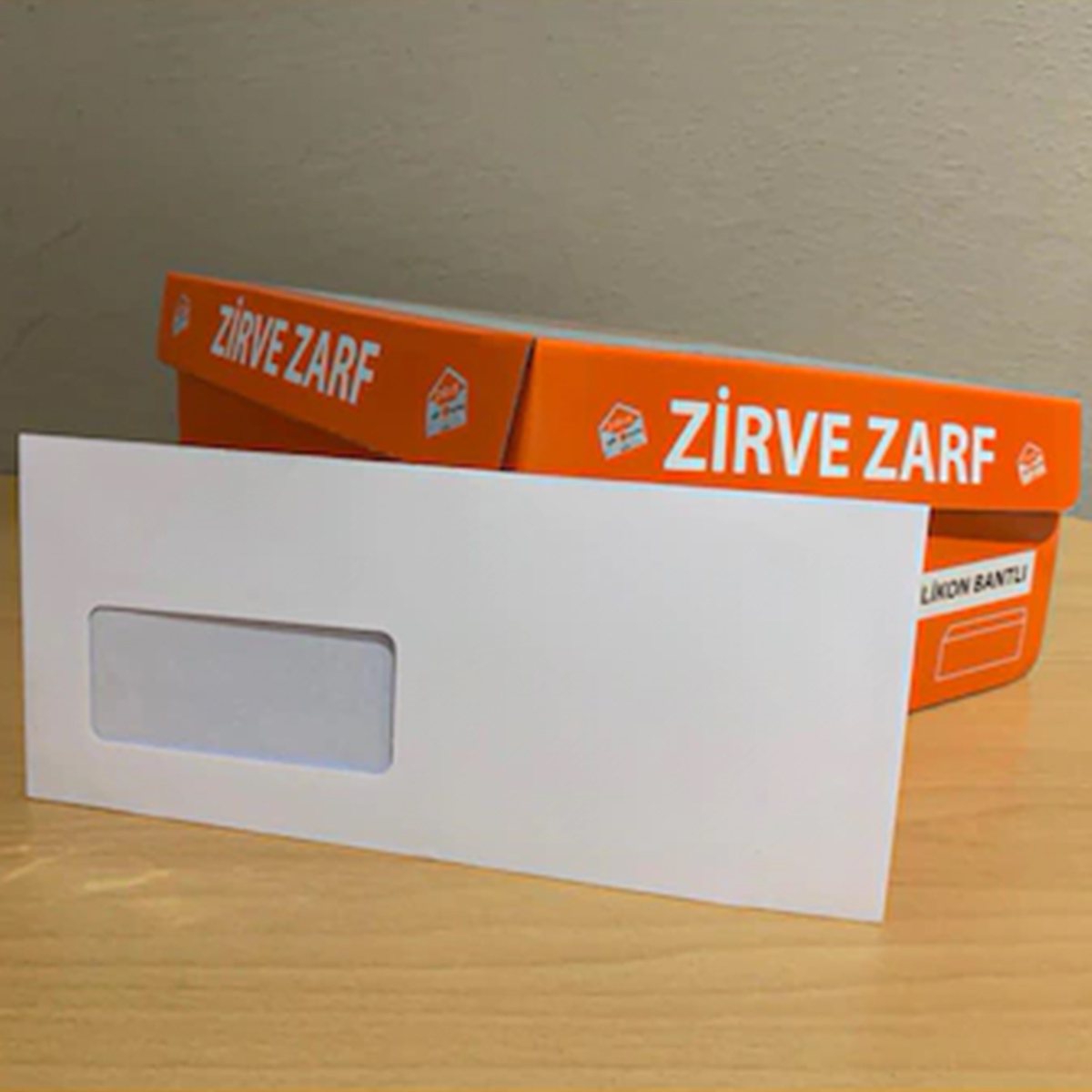 Zirve Diplomat Zarf Beyaz Renk Pencereli 10.5x24 cm 110 Gr
