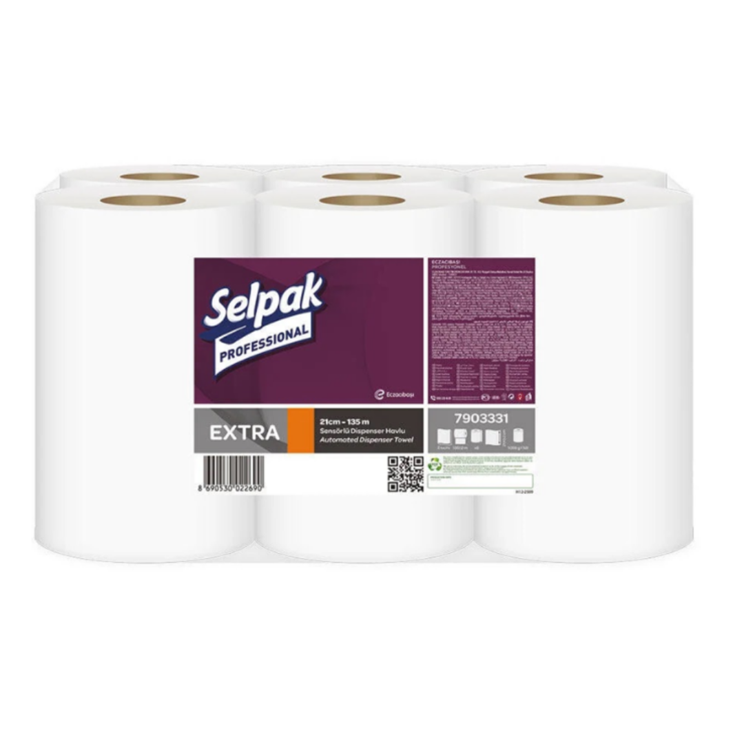  Selpak Professional Extra Sensörlü Dispenser Havlu 21CM-135MT 6 LI Paket 7903331