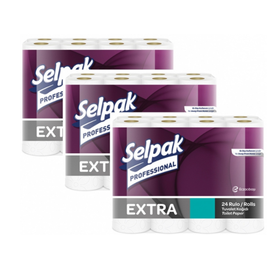 Selpak Professional Extra 2 Katlı Tuvalet Kağıdı 24'Lü 7900092