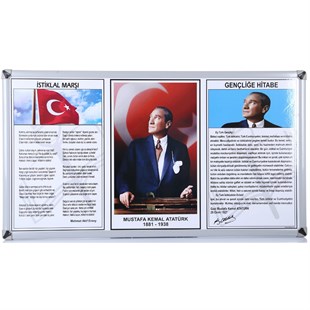 Akyazı Milli Levha 50x90 3'Lü Metal Çerçeve 0250