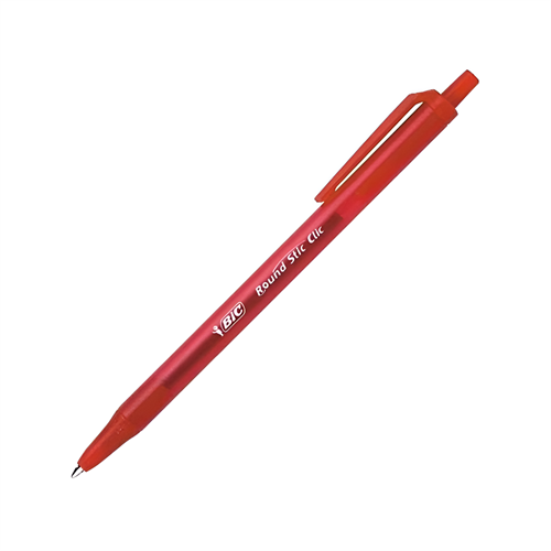 Bic Basmalı Tükenmez Round Stic Clik Kırmızı 1.0 mm