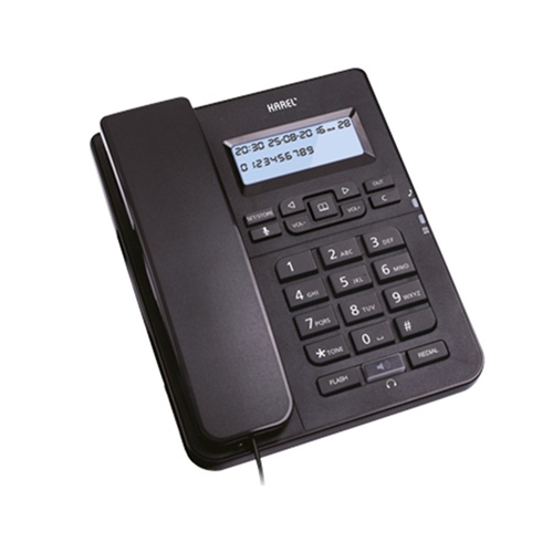Karel Kablolu Telefon Masaüstü LCD Ekranlı Krem veya Siyah TM145