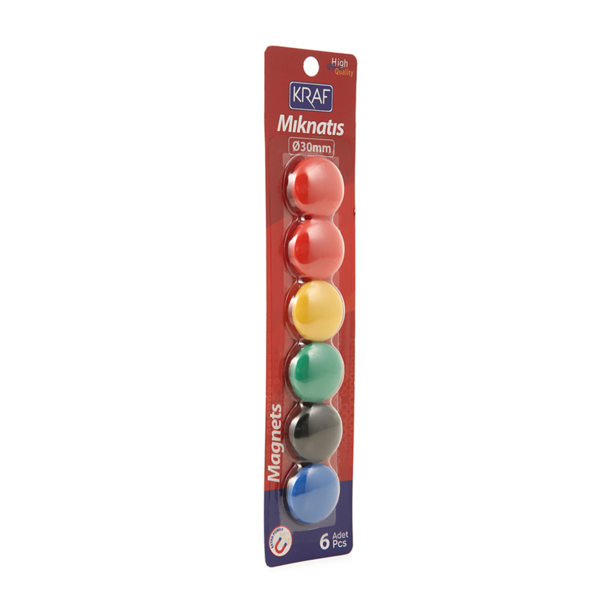 Kraf Mıknatıs 3cm 6'lı Blisterli - Magnet 503G