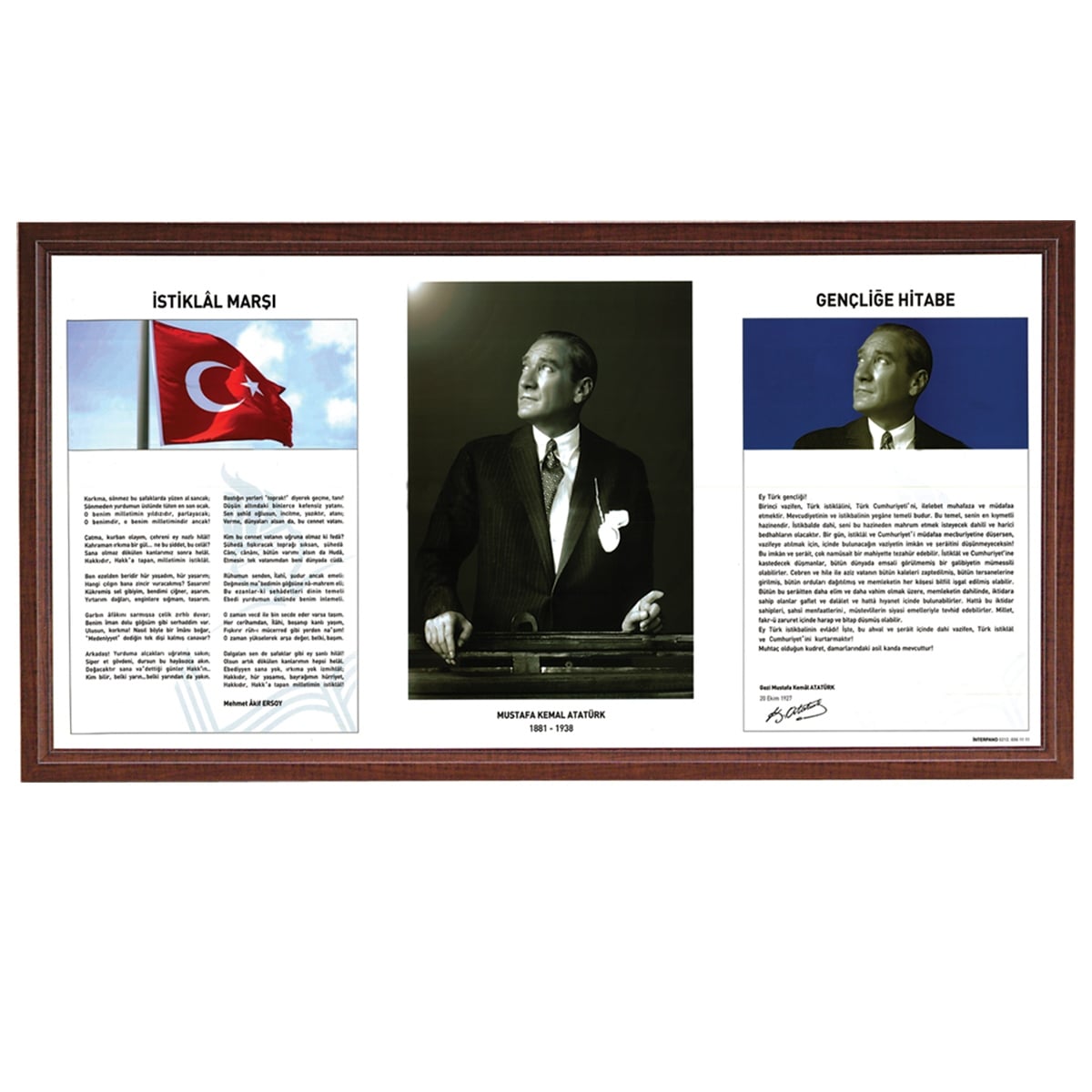 İnter Atatürk Köşeşi Laminat Çerçeve 50x90 750-5-L