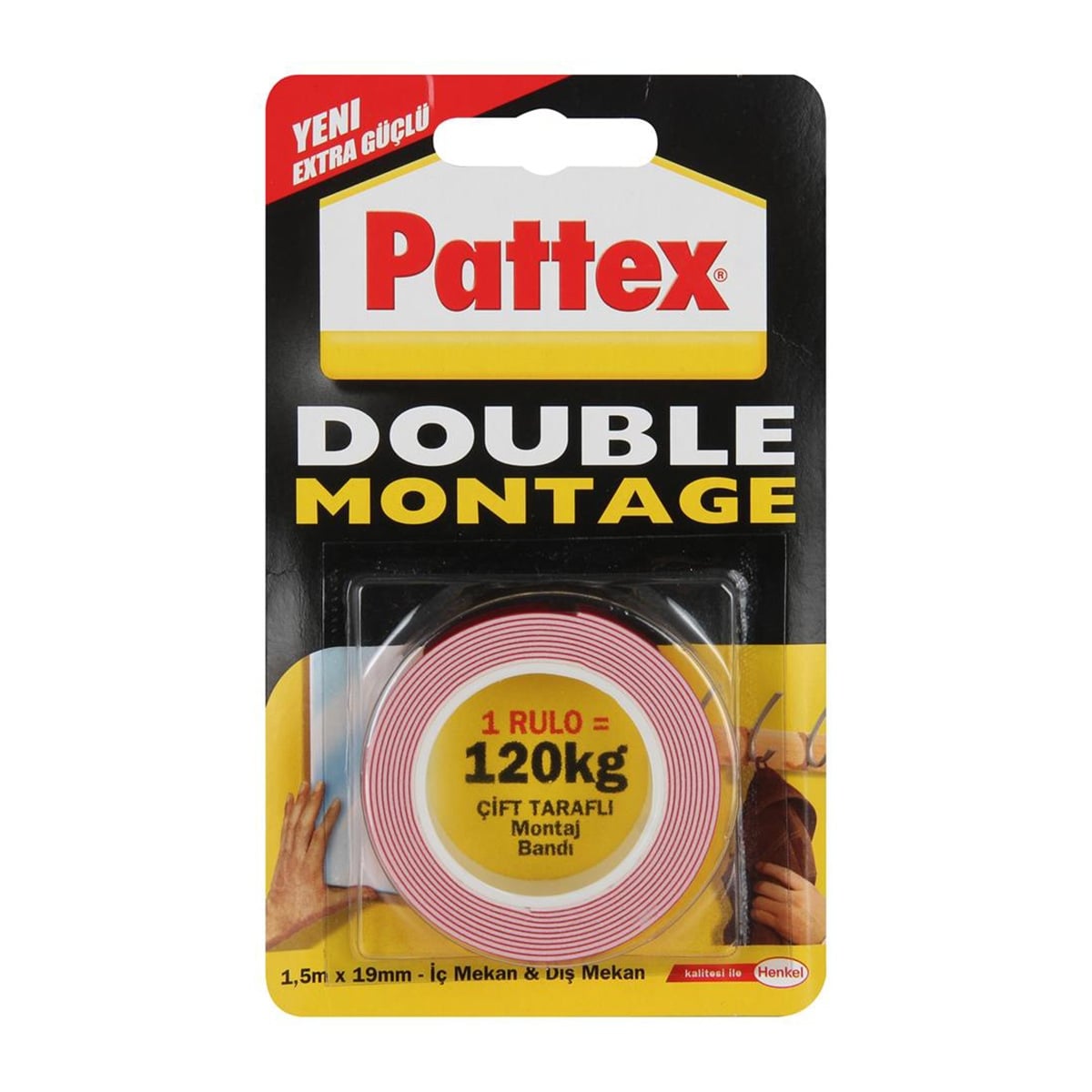 Pattex çift taraflı bant 1.5x19 extra montage 1871238