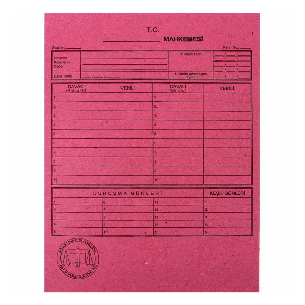 Alemdar mahkeme dosyası