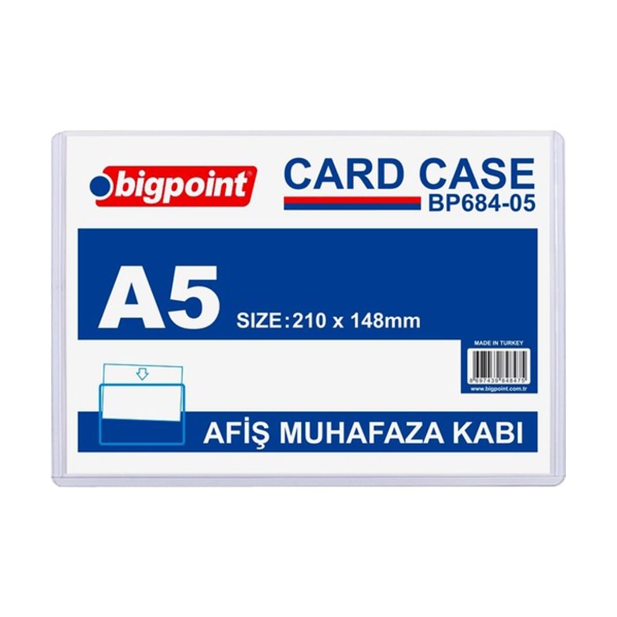 Bigpoint A5 Afiş Muhafaza Kabı Şeffaf Kilitli BP642-50