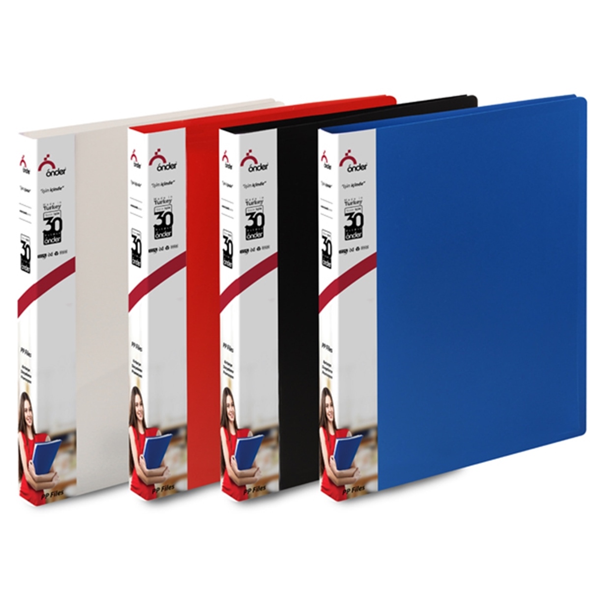 Önder dosya 1102-2 kırmızı pp 2 halkalı
