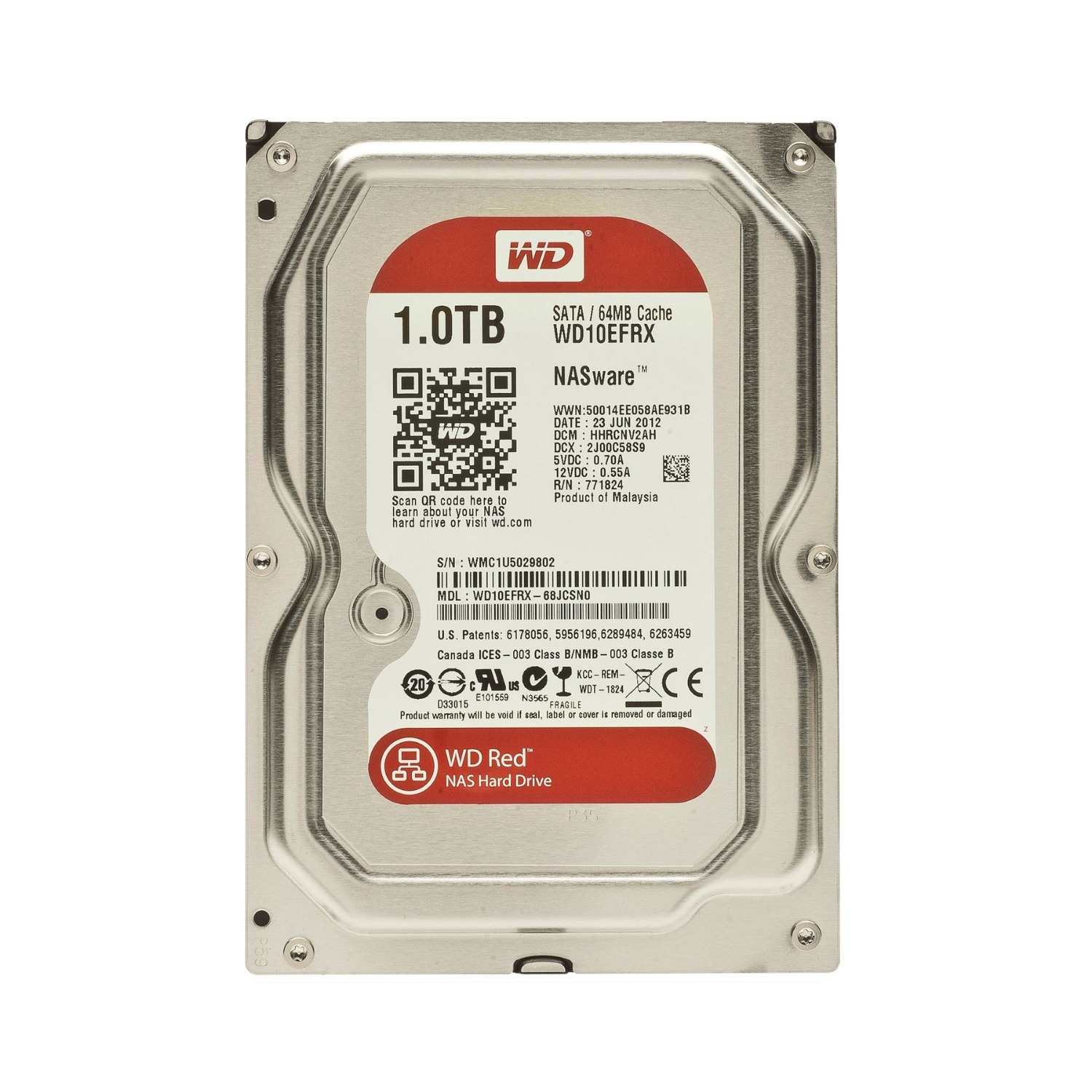 WD 1 TB Hard Disk Red 3,5