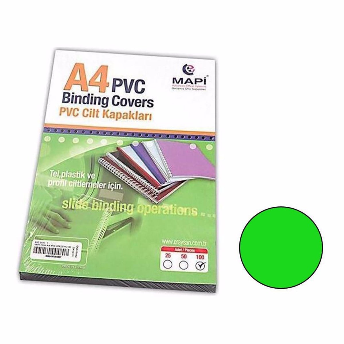 Mapi Yeşil Cilt Kapağı Pvc A4 160 Micron