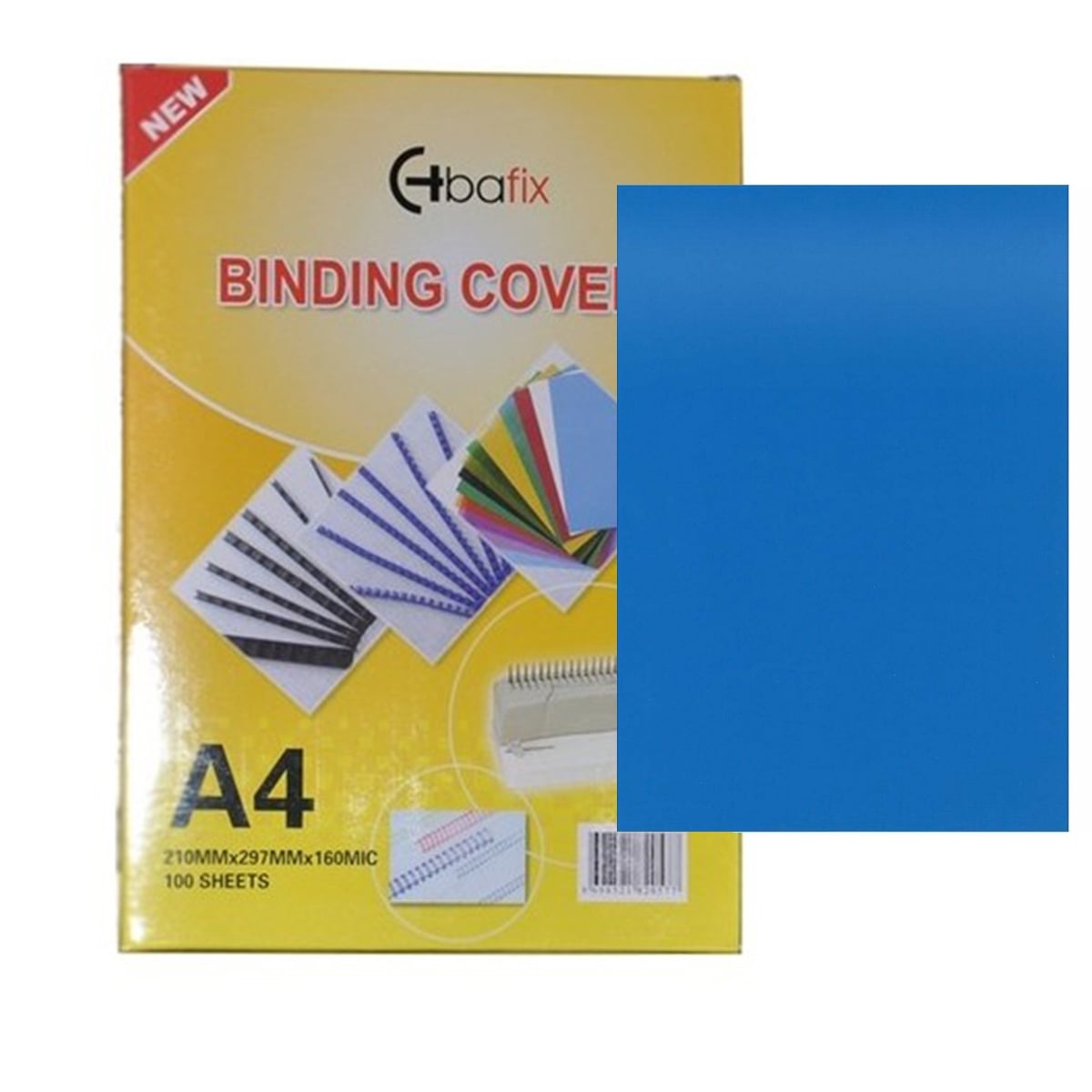 Bafix A4 Cilt Kapağı - Mavi Renk PVC 160 Micron 100'lü