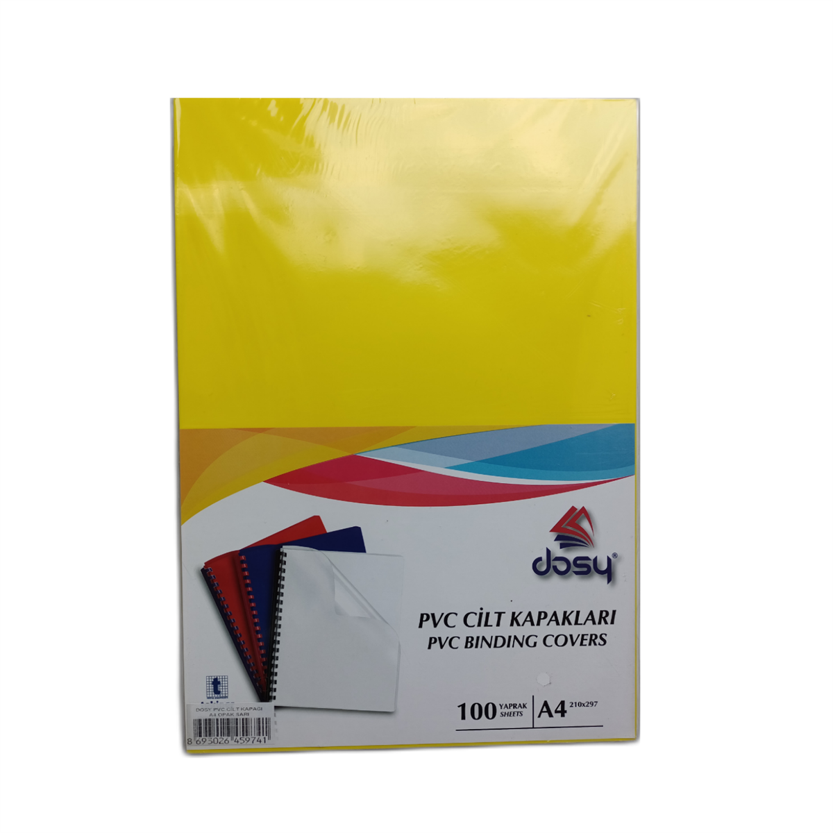 Dosy A4 Cilt Kapağı PVC 160 Micron 100'lü Sarı