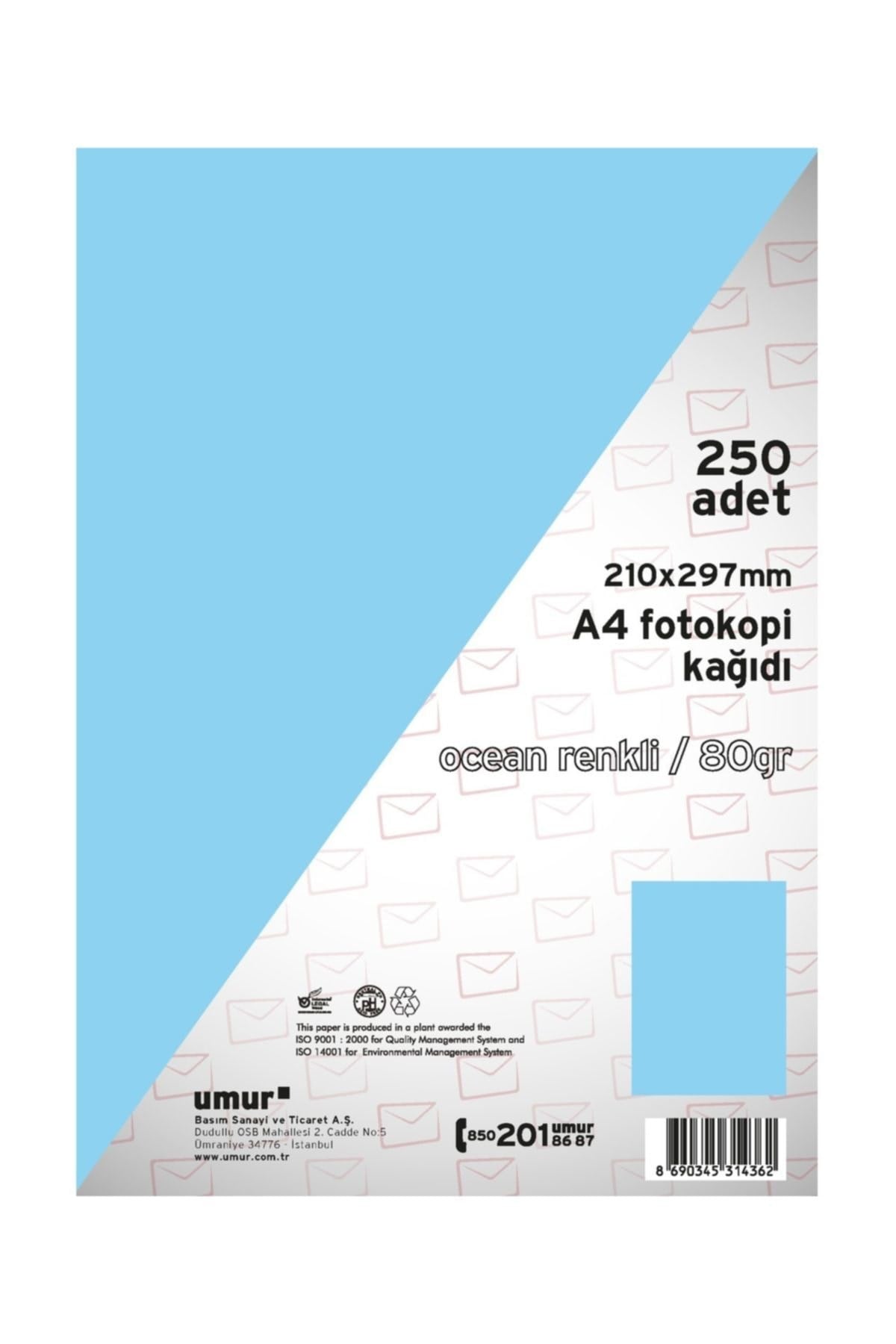 Umur fotokopi kağıdı A4 ocean 250 lik 80gr