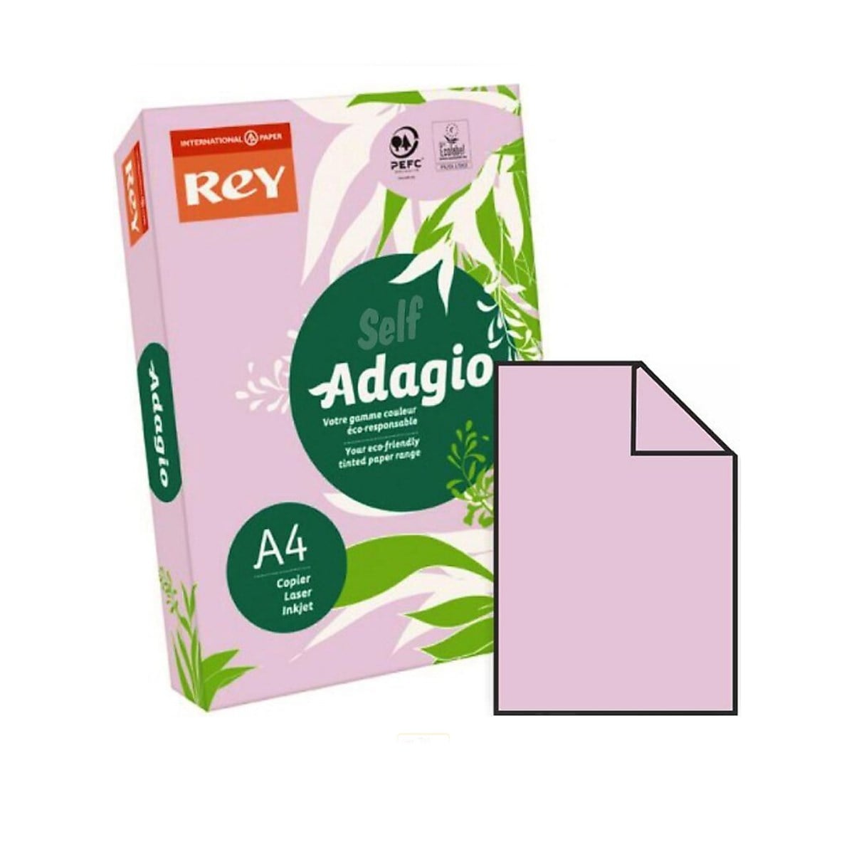 Rey Adagio A4 Renkli Fotokopi Kağıdı Lavanta No:28 80 gr 500'lü Paket