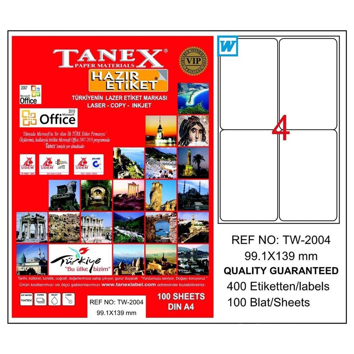Tanex laser etiket 99.1x139 tw-2004