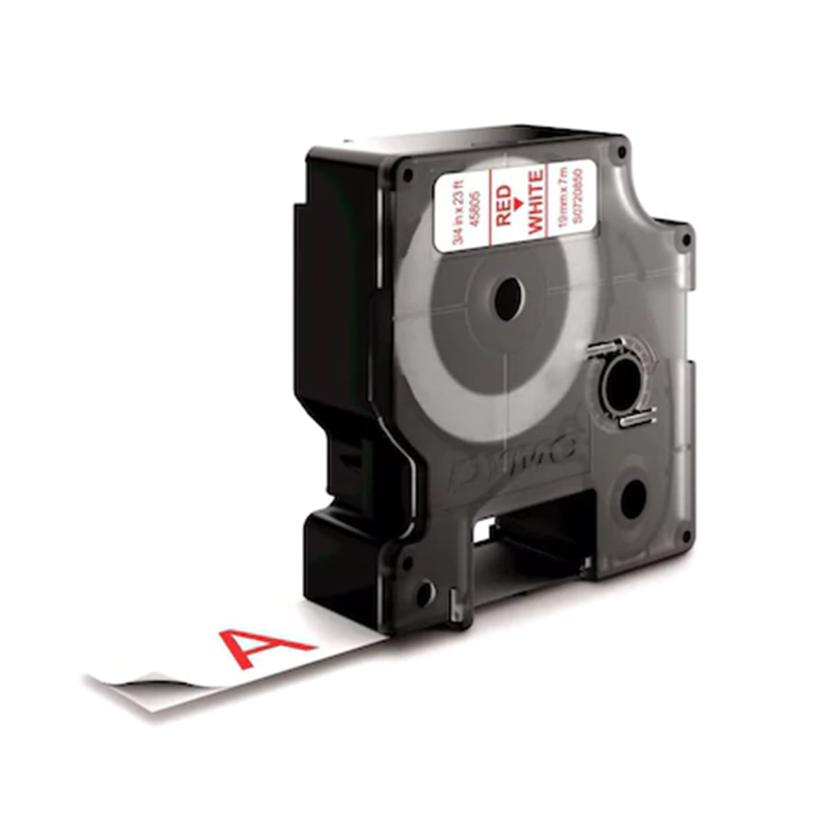 Dymo d1 etiket (d-45805)19x7 beyaz/kırmızı