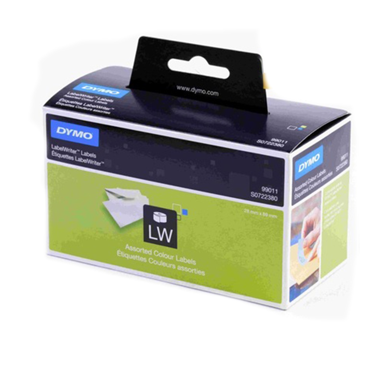 Dymo lw d99011 adres etiket renkli (89x28mm)520'li