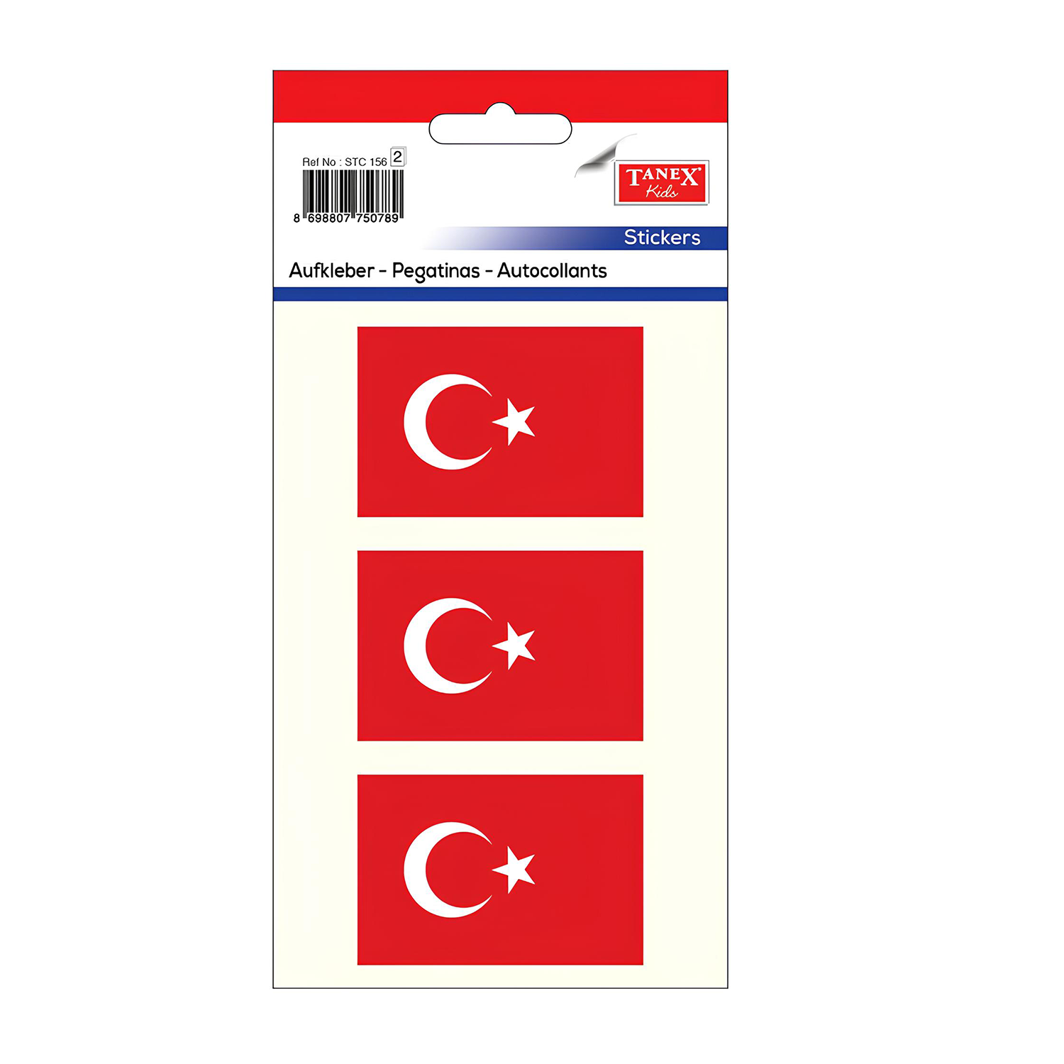 Tanex Yapışkanlı Türk Bayrağı 51x34 mm STC-156