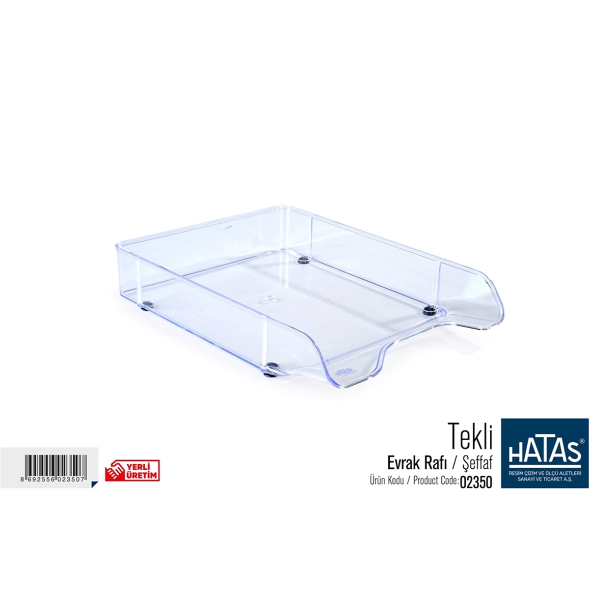 Hatas evrak rafı tekli (şeffaf) 0235
