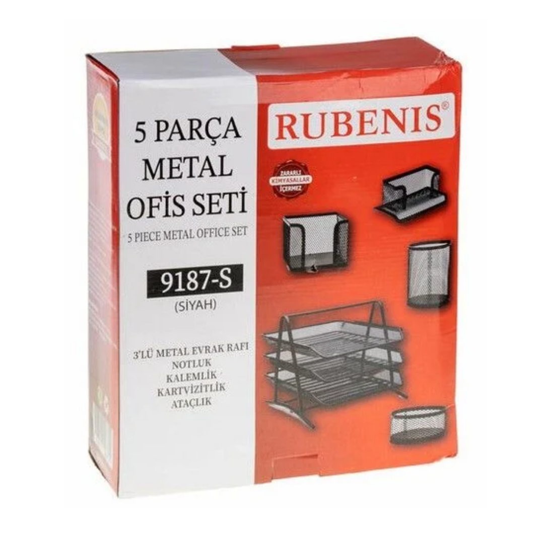 RUBENİS 9187-S 5 PARÇA METAL OFİS SETİ