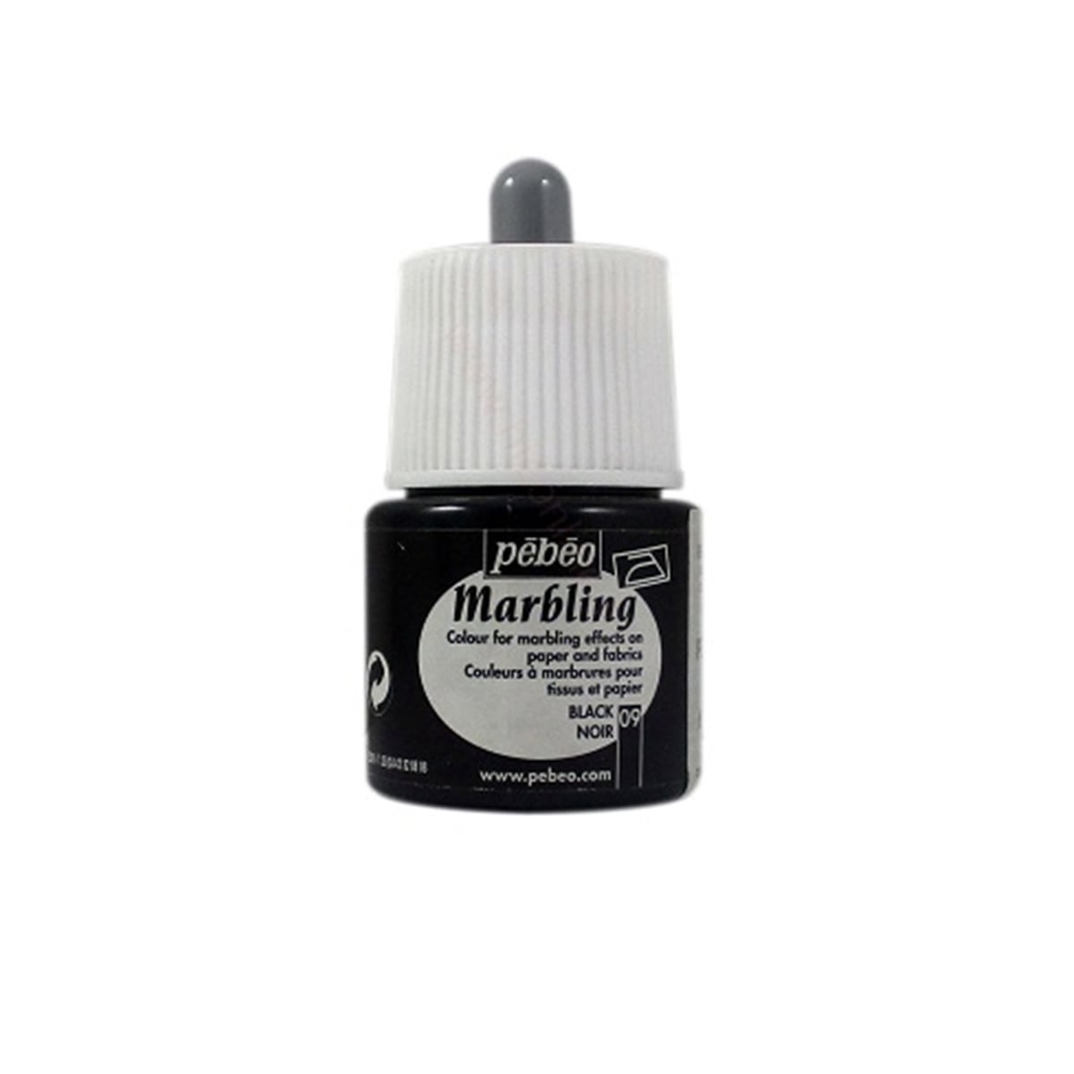 Pebeo Ebru Boyası Siyah Renk Marbling Black 45ml 130x09