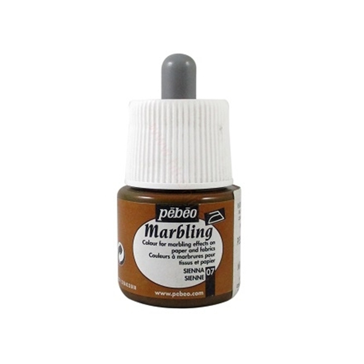 Pebeo Ebru Boyası Kahverengi Renk Marbling Sienna 45ml 130x07