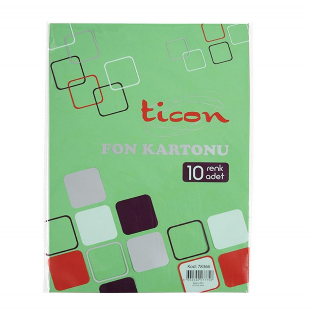 Ticon Fon Kartonu 25*35 10Lu Karışık Renk