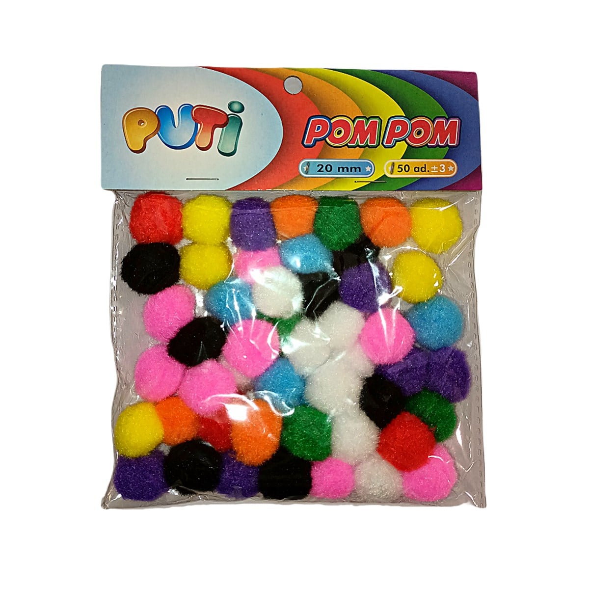 Puti Pom Pom 20mm 50 Adet 4452