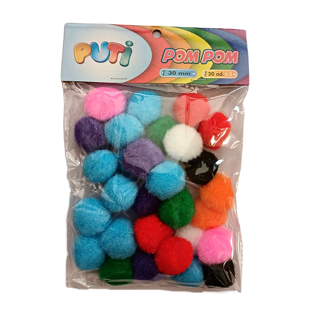 Puti Pom Pom 30mm 30 Adet 4469