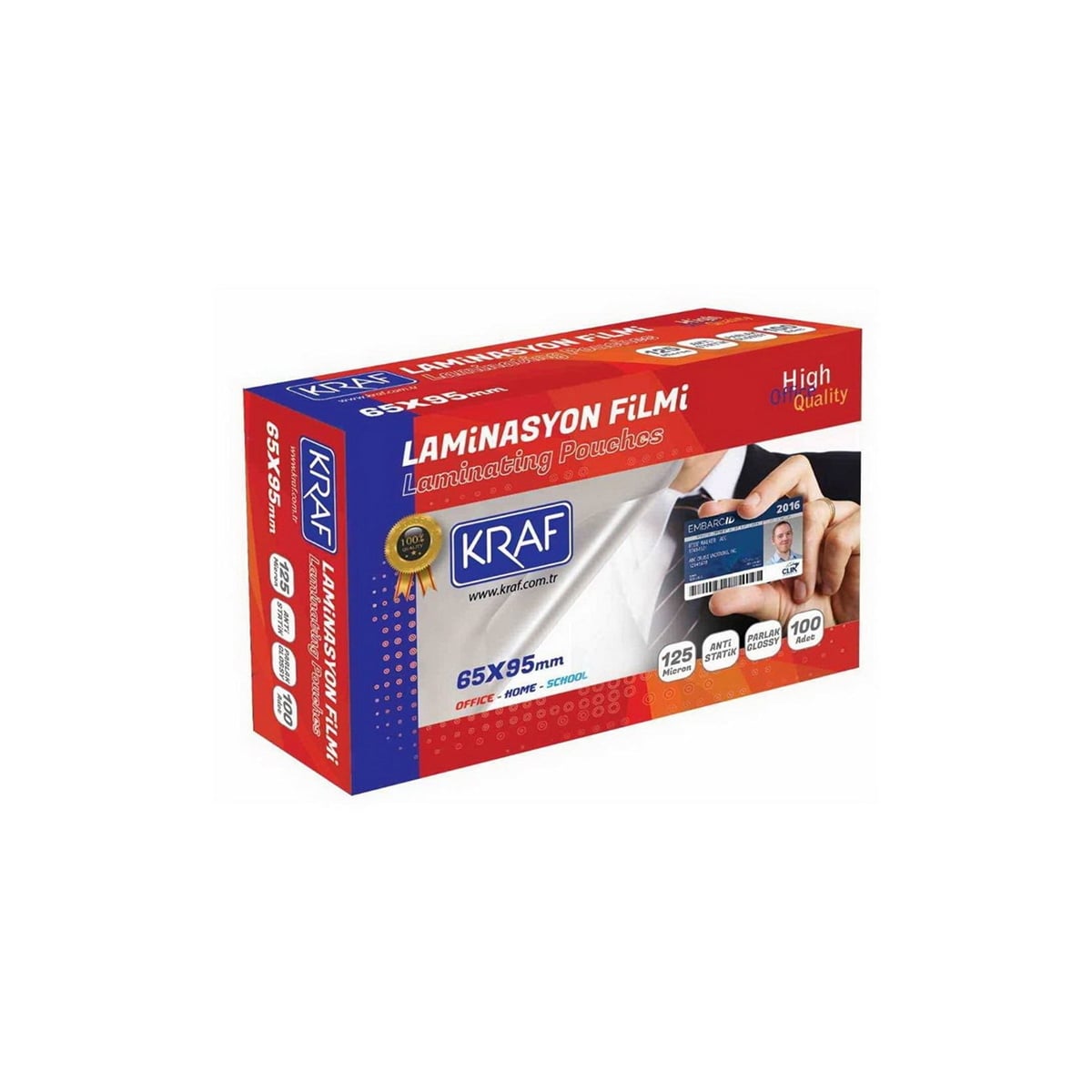 Kraf laminasyon filmi parlak 65x95 125 micron