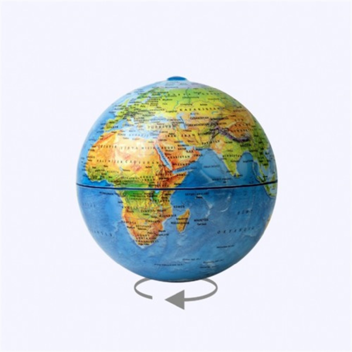 Gürbüz Dönen Dünya Fiziki Haritası Küre 15Cm 42155