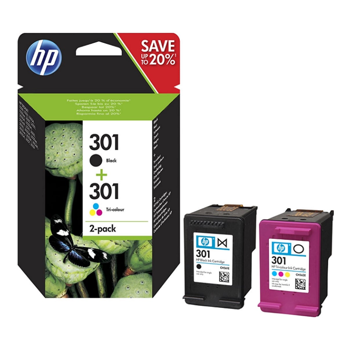 Hp N9J72Ae 301 2Li Paket Siyah/Üç Renkli Kartuş