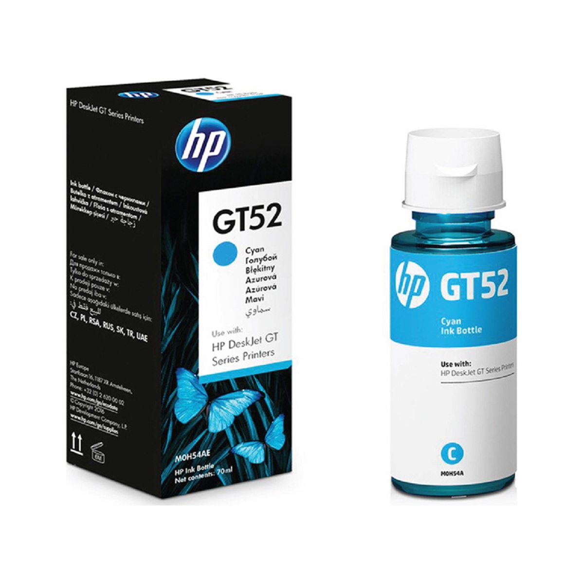 Hp m0h54ae kartuş mavi gt52 original ınk bottle