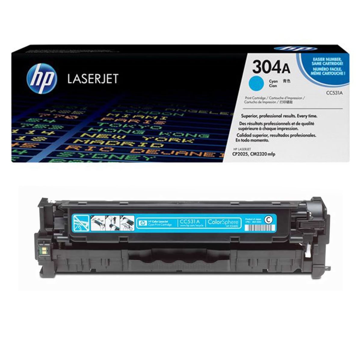 Hp cc531a toner mavi cp2025 (304a)