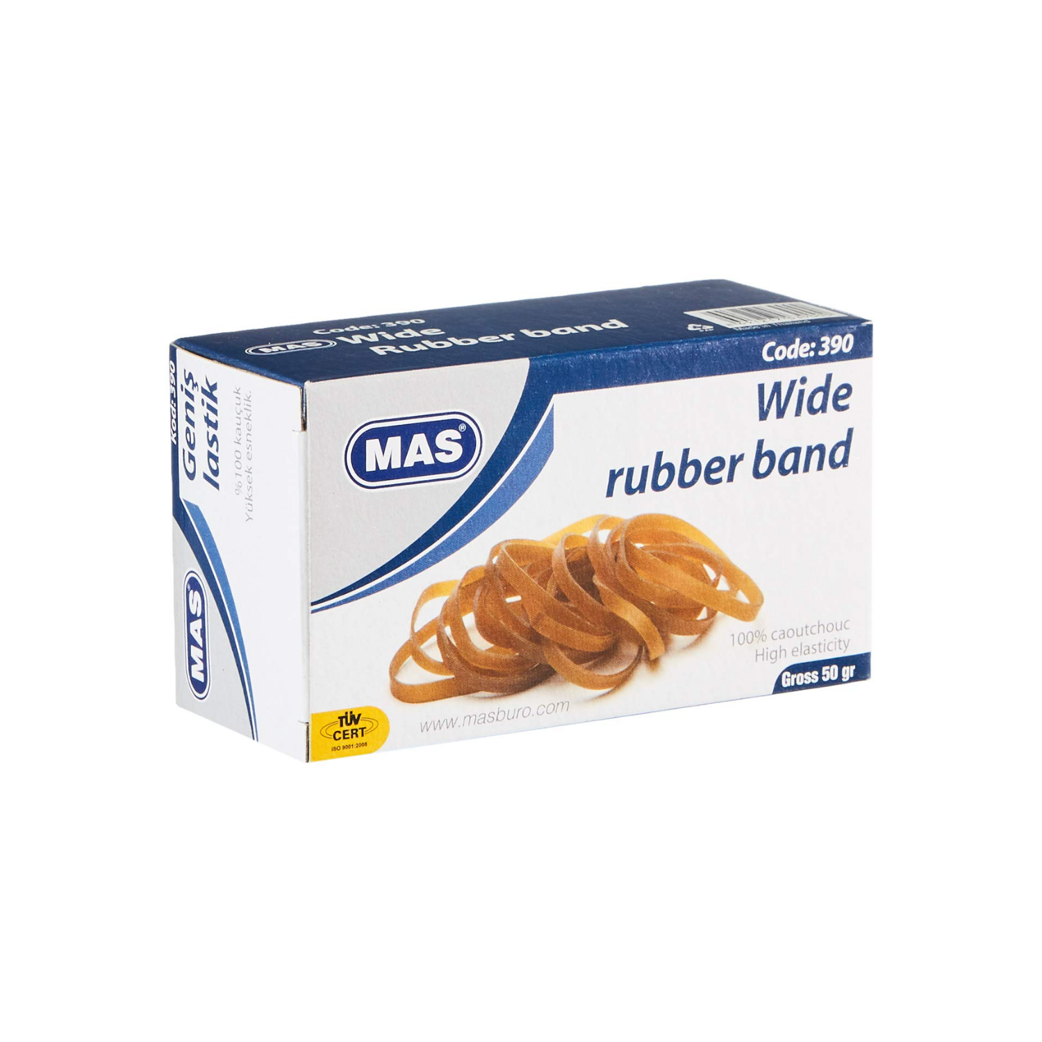 Mas 390 Geniş Paket Lastiği %100 Kauçuk 50gr