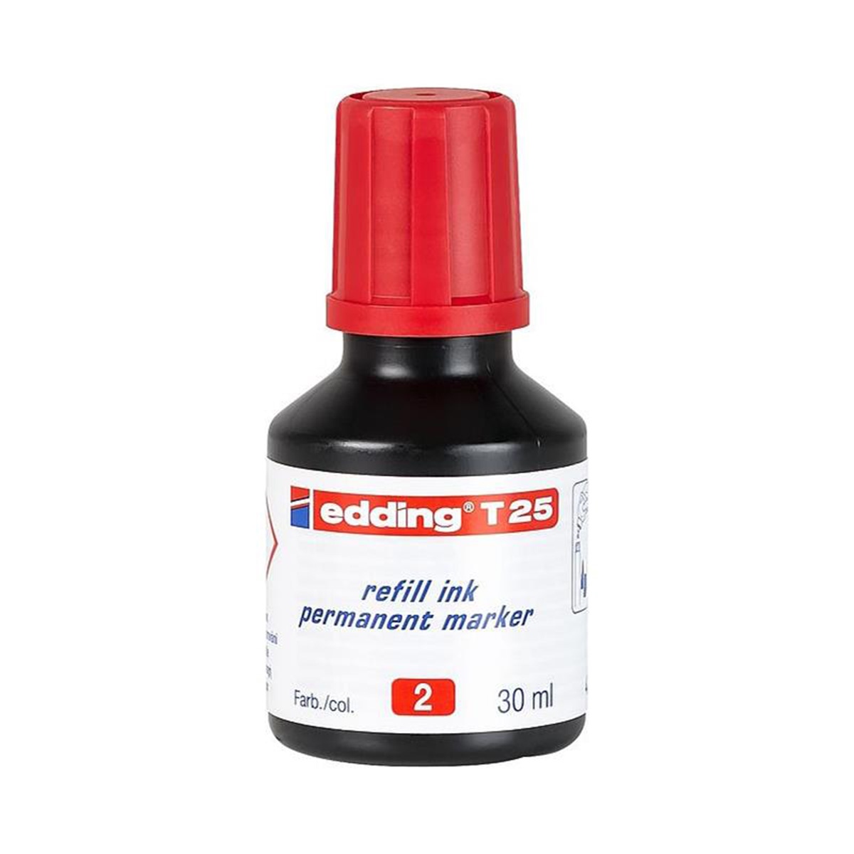 Edding t-25 kırmızı mürekkep 25ml