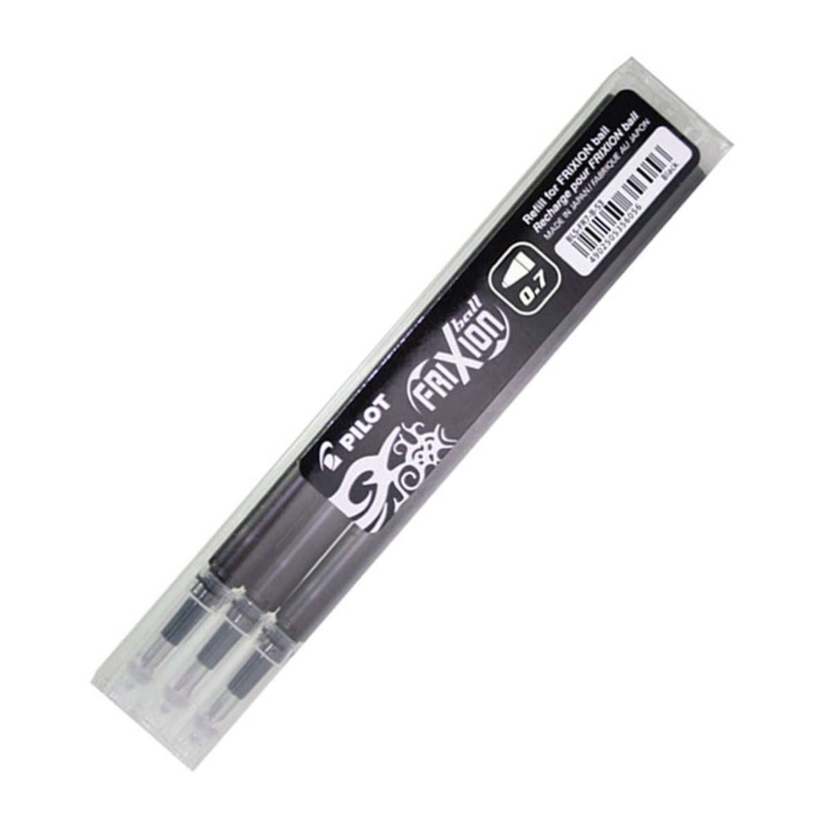 Pilot Frixion 0,7 siyah refil bls-fr7-b-s3 (3 lü)