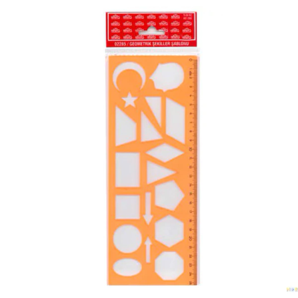 Hatas şablon geometrik şekiller 02285 25cm