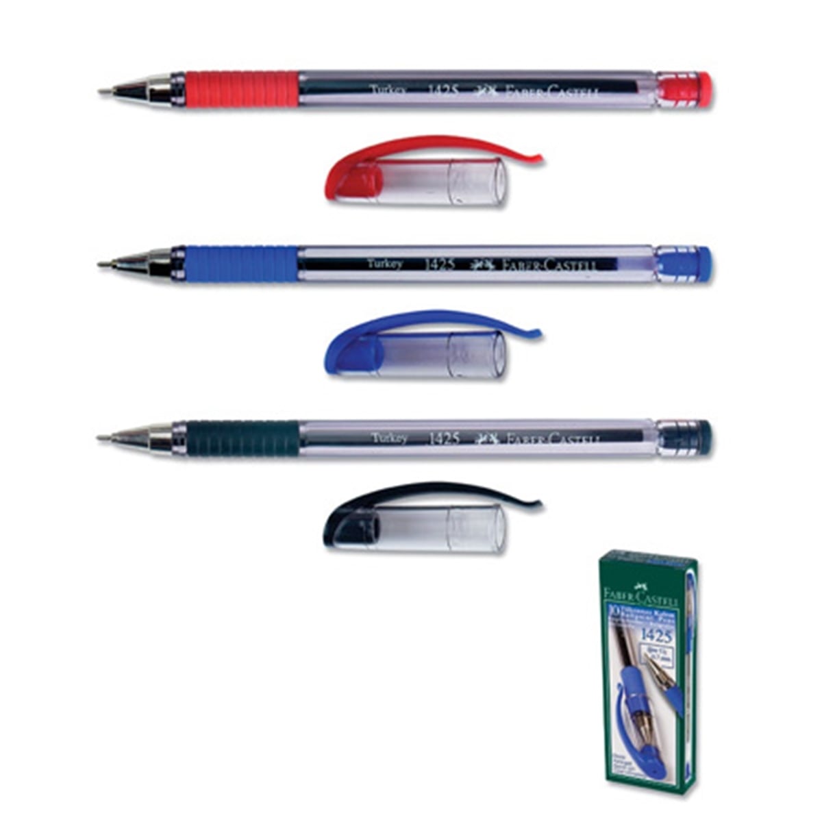 Faber Castell 1425 tükenmez kalem kırmızı 0.7mm