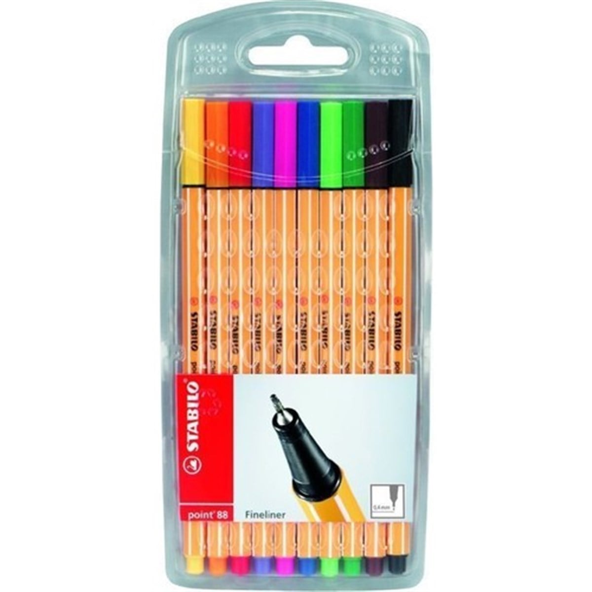 Stabilo Point 88 Serisi 10'lu Keçeli Kalem Takımı Seti 0.4 mm Fineliner 8810-77