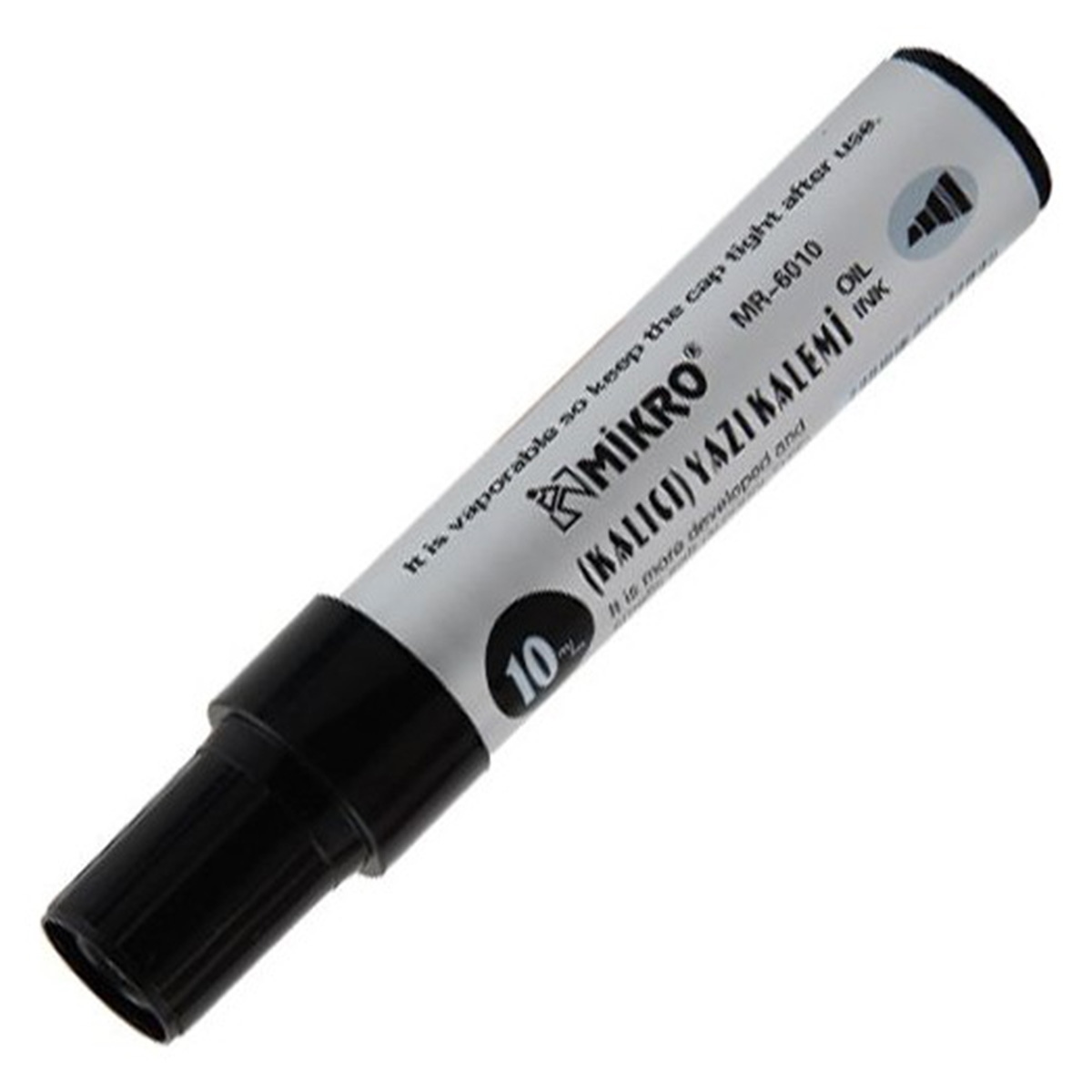 Mikro jumbo markör 10mm siyah 6010s Kesik uç