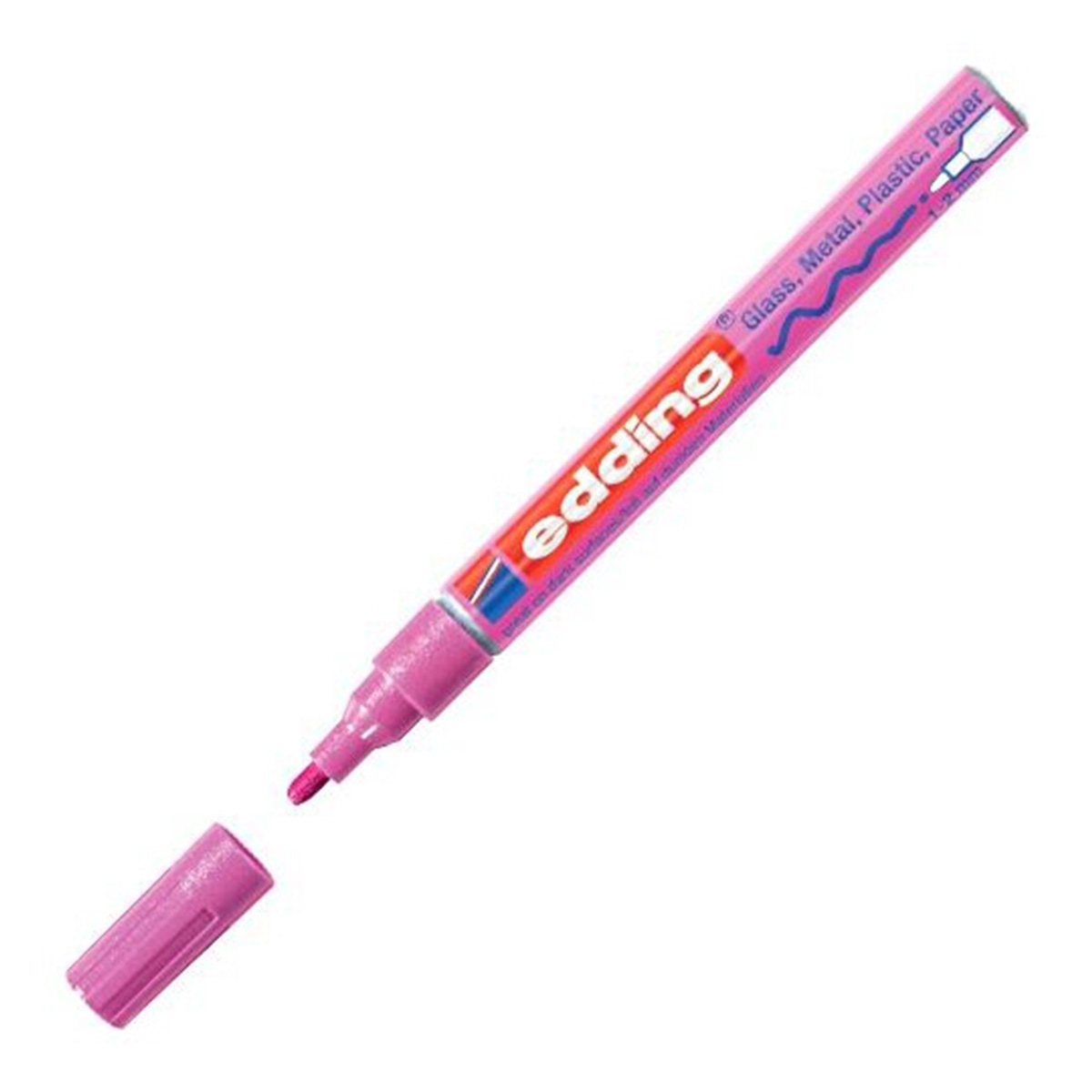 Edding e-751 boya markör kalem metalikpembe 1-2 mm
