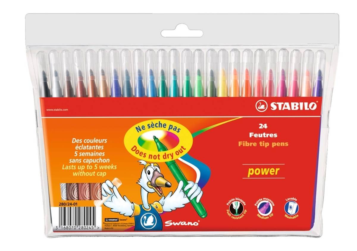 Stabilo power keçeli kalem 24'lü 280/24-1