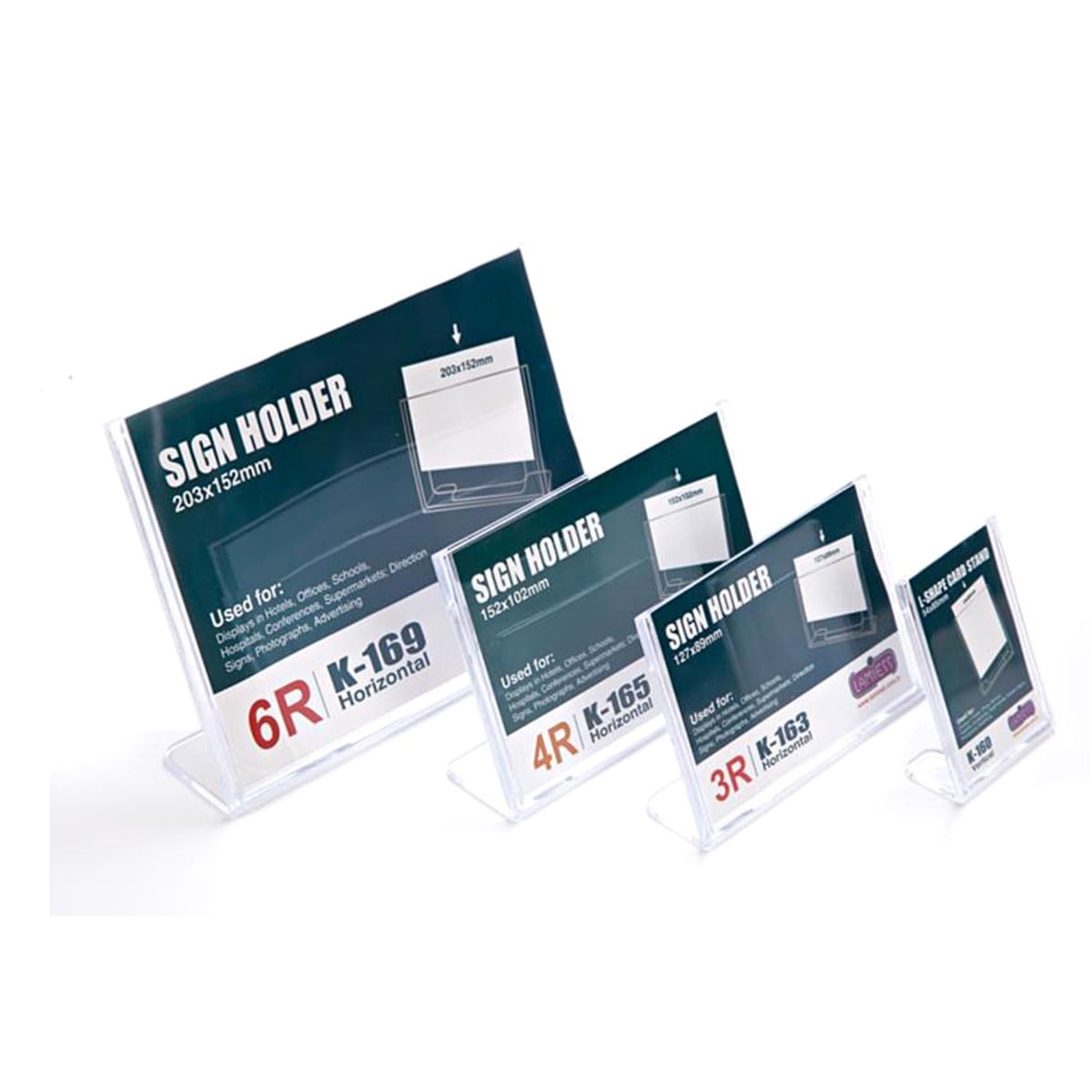 Lamiess Masaüstü Reklam Panosu Yatay 203x152 mm K-169
