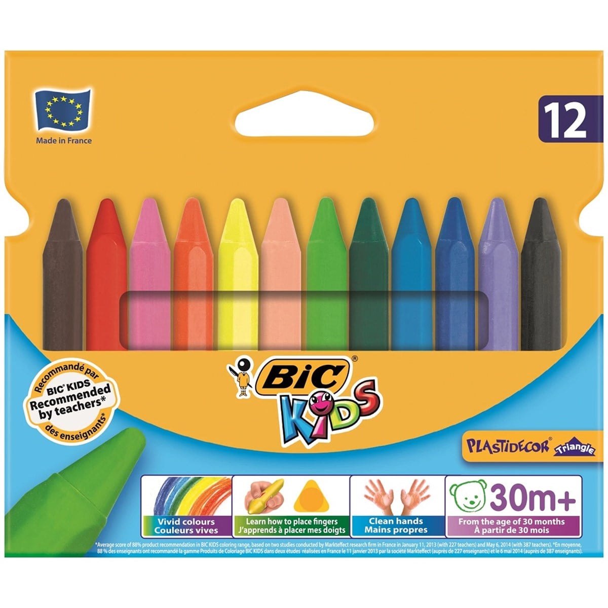 Bic pastel üçgen 12 li 8297732 plastidecor