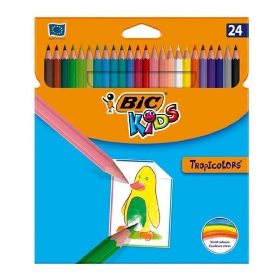 Bic Kuru Boya Kalemi 24 Renk Uzun Boy Kids Tropicolors 9375183 