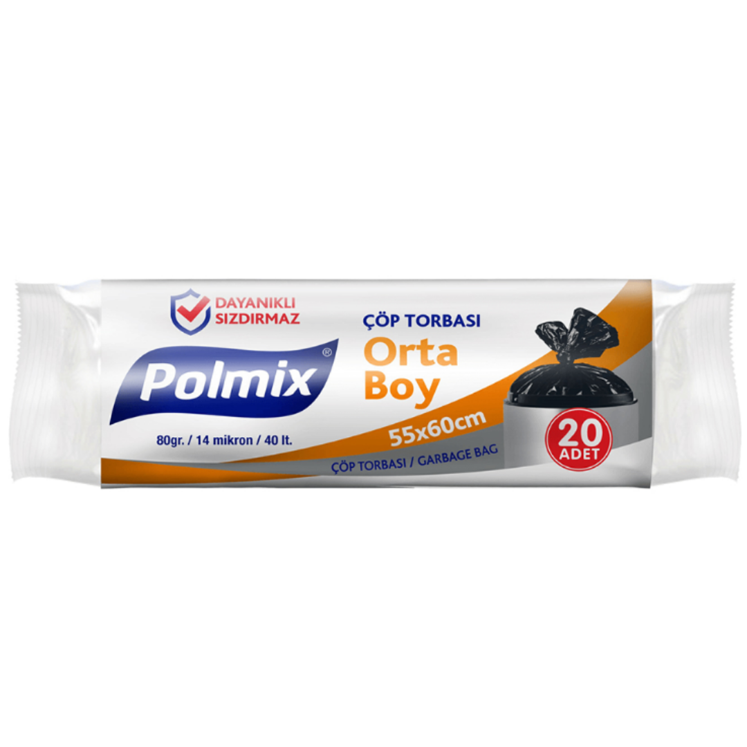 Polmix Çöp Poşeti 55 x 60 Orta Boy 20'Li